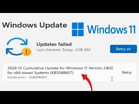 How to Fix Windows 11 Update KB5048667 Not Installing Install Error 0x800f081f