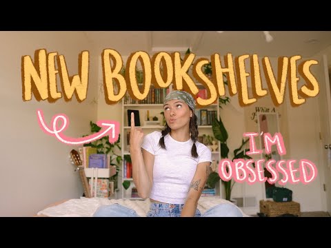 NEW BOOKSHELVES organization & home library tour📚