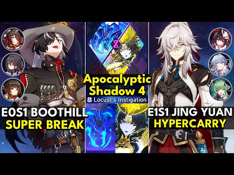 E0S1 Boothill Super Break & E1S1 Jing Yuan Hyper | Apocalyptic Shadow Floor 4 3 Stars | Honkai