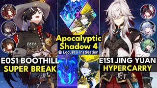 E0S1 Boothill Super Break & E1S1 Jing Yuan Hyper | Apocalyptic Shadow Floor 4 3 Stars | Honkai