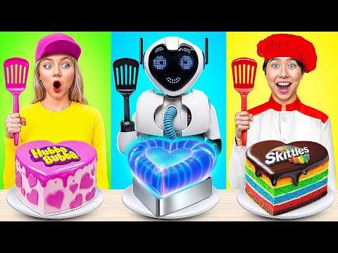 Me vs Grandma Cooking Challenge with a Robot | Kitchen War by Multi DO Smile