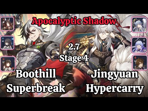 E0S0 Boothill Superbreak & E0S0 Jingyuan Hypercarry Apocalyptic Shadow stage 4 clear / HSR