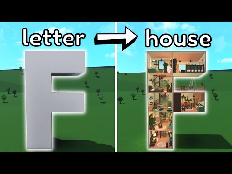 Building the LETTER F into a Bloxburg house