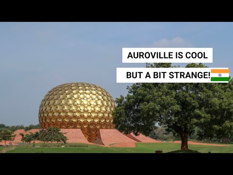 VISITING AUROVILLE FROM PONDICHEERY. The No Nation Experimental Community. | Auroville Vlog