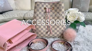 Louis Vuitton Damier Azur Neonoe Rose: Accessories Organizer Insert Replacement Strap Key Chain