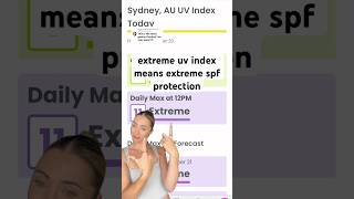 Extreme uv index means extreme spf protection! #sunscreen #spf #spfprotection #quickflick #beauty