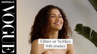 Zendaya plays 'Either or Neither' with Vogue Australia