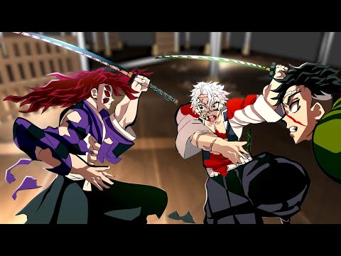 Kokushibo vs Sanemi and Gyomei | Kokushibo vs Pillars part10 (Demon Slayer)