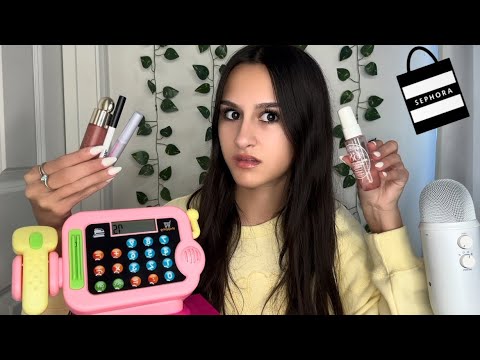 ASMR| RUDE sephora worker scans yours and others items🙄