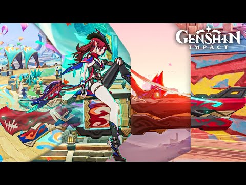 Exploring Teyvat with Transitions Synced to the Beat! - Genshin Impact