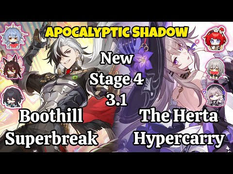 E0S0 Boothill Superbreak & E0S0 The Herta Hypercarry Apocalyptic Shadow stage 4 clear / Hsr