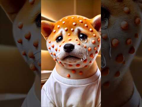 Cute Puppy has ACNE?! 🍭😓#dog #cute # cartoon