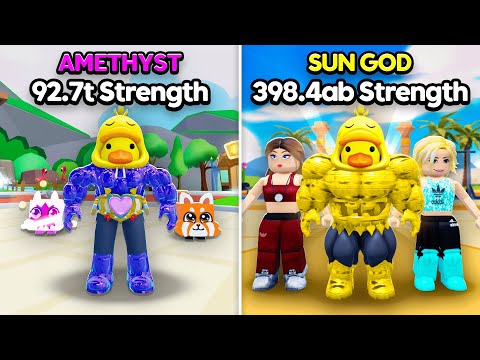 I Unlocked EVERY RANK and Got SUPER STRENGTH in Gym Star Simulator!