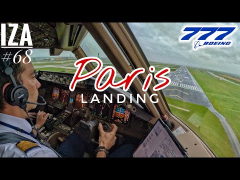 B777 CDG 🇫🇷 Paris | LANDING 27R | 4K Cockpit View | ATC & Crew Communications