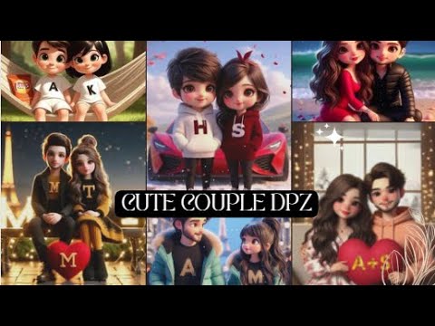 Cute viral cartoon couple | Ai cartoons couple dpz | cute couple dpz | viral Alphabets Dpz | Ai dpz