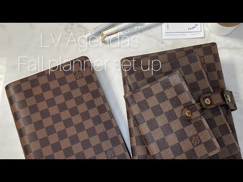 LV Planner Stack | Fall planner set up | New Inserts | LV Damier Ebene Planner collection