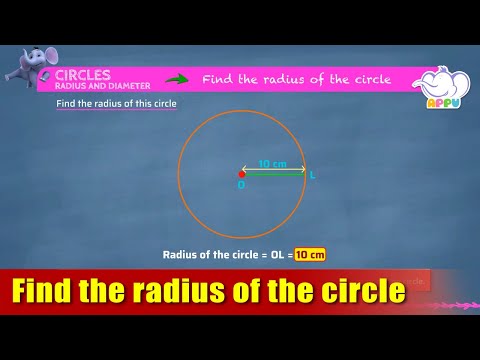 G6 - Module 13 - Exercise 1 -  Find the radius of the circle | Appu Series | Grade 6 Math Learning