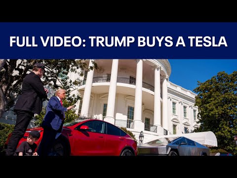 FULL VIDEO: President Donald Trump buys a Tesla