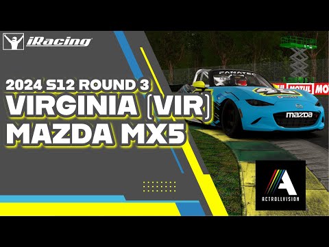 #iRacing #actrollvision MX5 Cup Season 12 - Round 3 - VIR