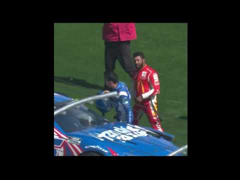 Bubba Wallace Tries Fighting Kyle Larson After Crash