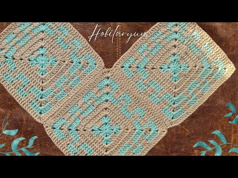 Tam bir mozaik olmasada 🤗Güzel oldu Hırka Battaniye Modeli  Çok kolay Tığişi - Crochet