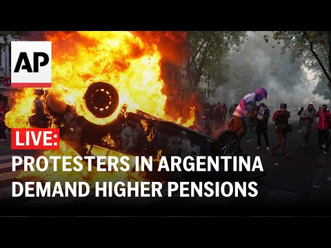 LIVE: Protesters in Argentina demand higher pensions