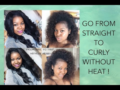 GO FROM STRAIGHT TO CURLY WITH NO HEAT: SUMMER WIG TRANSFORMATION