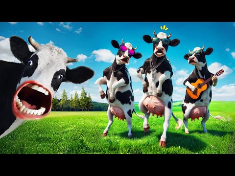 FUNNY COW DANCE 55│Cow Song & Cow Videos 2024 | Cow music | funny dancing cow | cow mooing 1 hour