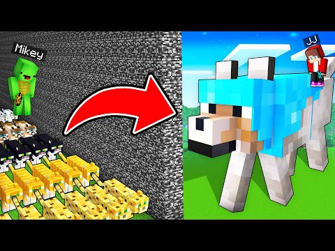 JJ Trolled Mikey in Super Animal Battle in Minecraft! (Maizen)