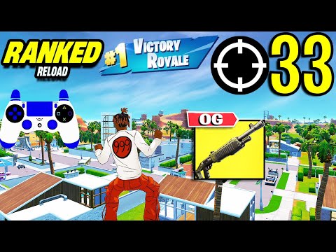 33 Elimination Solos "Ranked RELOAD” Gameplay Wins (Fortnite Chapter 2 Remix PS4 Controller)