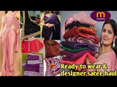 Meesho Wedding Special Saree Haul/Designer/Ready to Wear Saree Haul/Myntra Saree Haul