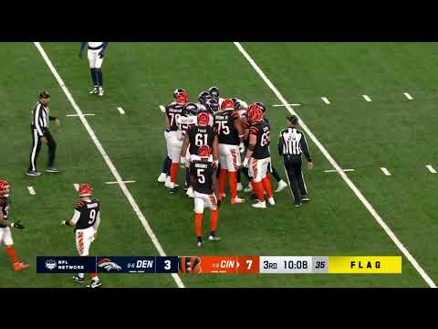 Broncos vs Bengals heated moment