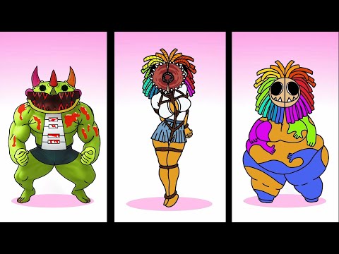 All Phases Sprunki OC Doey, Pianosaurus, Yarnaby But GF Poppy Playtime Chapter 4 | Compilation