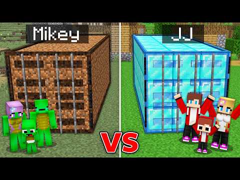 JJ Family vs Mikey Family on Container Battle in Minecraft Challenge - Maizen