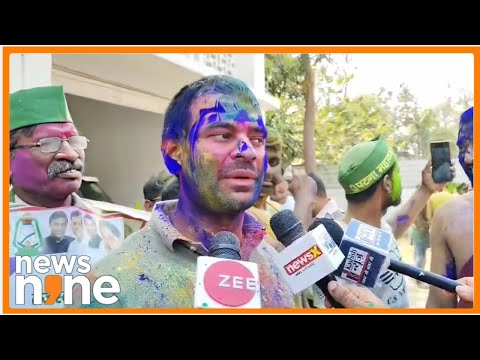 Tej Pratap Yadav’s ‘Kurta Fad’ Holi | A Wild Celebration of Colors | News9