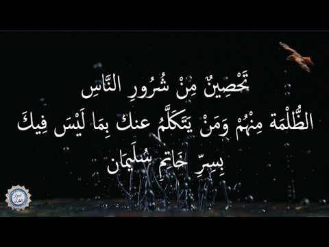 💔تَحْصِينٌ مِنْ شُرُورِ النَّاسِ💔 الظُّلْمَة مِنْهُمْ وَمَنْ يَتَكَلَّمُ عنك بِمَا لَيْسَ فِيكَ