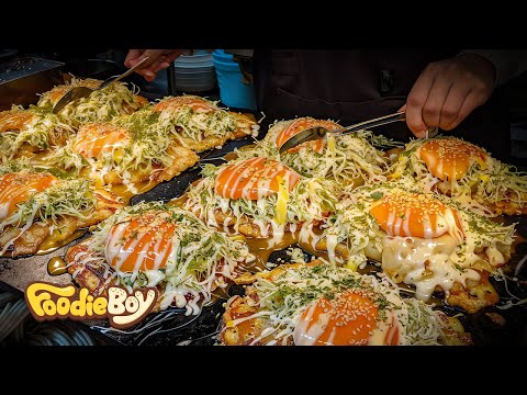 Japanese Interesting Food! Okonomiyaki Making Videos Compilation