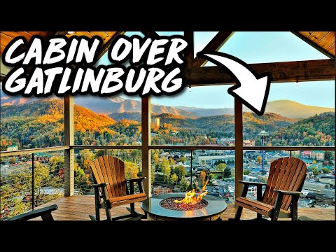 THIS CABIN SITS ON TOP OF GATLINBURG Above It All Luxury Cabin Overlooking Gatlinburg, TN