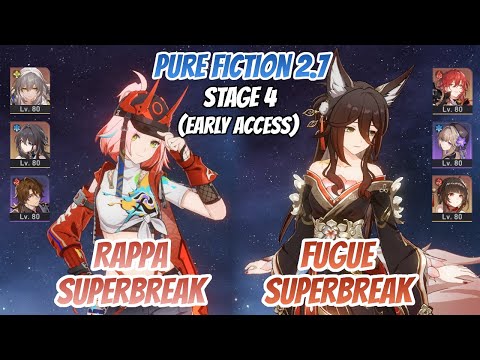 Rappa SuperBreak & Fugue Team Pure Fiction Stage 4 3 Stars HSR Early Access