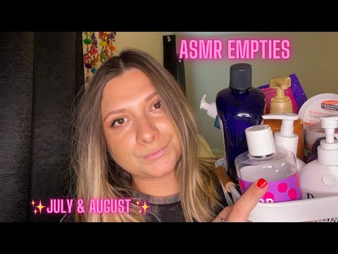 ASMR ✨Product Empties✨ July and August Edition