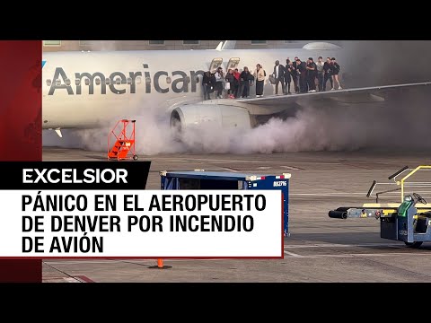 Avión se incendia al aterrizar en el aeropuerto de Denver