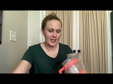 Unboxing of the Tronco 32oz Glass Tumbler with Straw and Lid, Leakproof 2-in-1 Sip & Flip Straw Lid