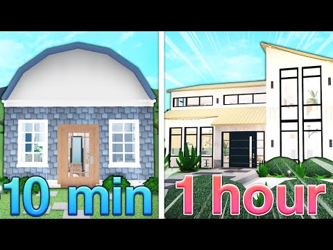 10 min VS 1 hour BLOXBURG BUILD!