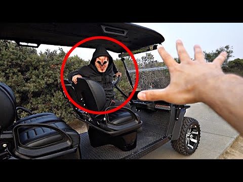 We CAUGHT Knock Knock in our Golf Cart! *CHASED*