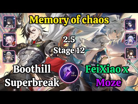 E0S0 Boothill Superbreak & E0S0 FeiXiao X Moze 0 Cycle Memory of chaos stage 12 Clear / HSR