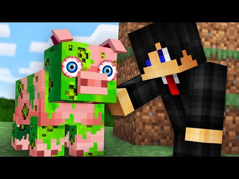 Minecraft but Everything I Touch Gets Infected...