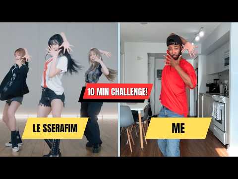 Trying To Learn LE SSERAFIM 르세라핌 'CRAZY' Dance In 10mins!