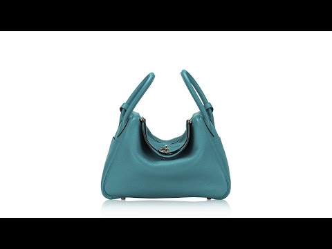 Hermes Taurillon Clemence Lindy 30 Bleu Paon