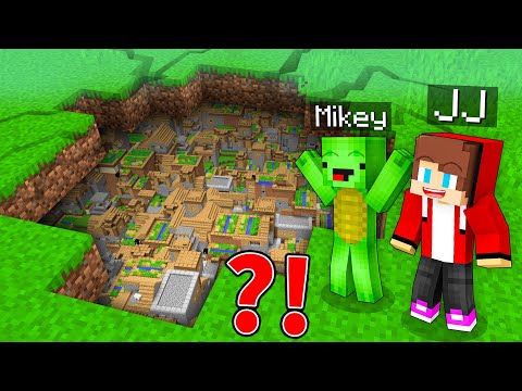 Mikey and JJ Found an UNDERGROUND Village in Minecraft ! - Maizen