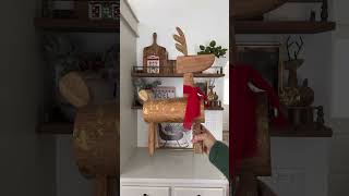 Classic christmas shelf styling in my kitchen! #cozychristmas #christmasdecorating #christmasdecor